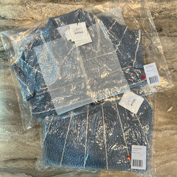 NWT Sandro Blue Cardigan/Skirt Set Size 0/XS - Picture 5 of 6